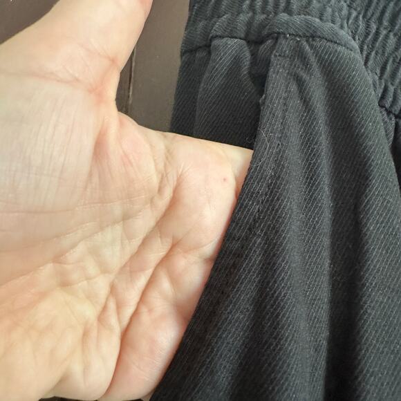 MADEWELL | Black Pull-On Carley Wide-Leg Pants in Softdrape | Size Extra Large - Picture 6 of 9